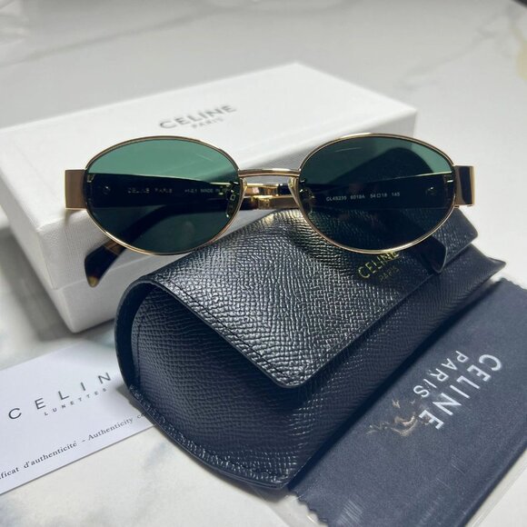 CELINE TRIOMPHE Sunglasses CL40235U 30N Gold Grey - Picture 6 of 9